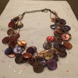 Button statement necklace